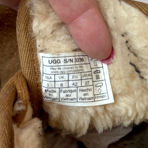 UGG Chestnut Suede Lace Up Chukka Boots Women’s 9 Shearling Lined - Picture 10 of 11